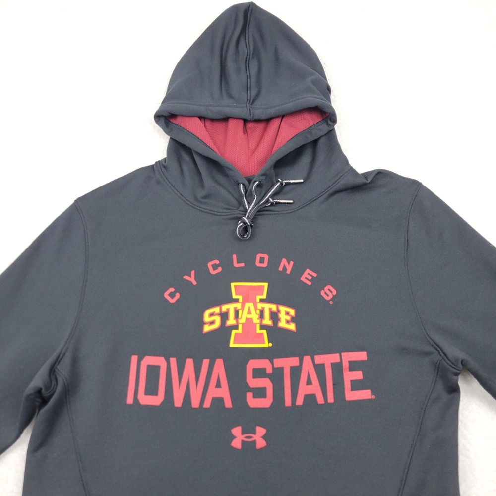 Under Armour Iowa State Cyclones Pullover‎ Hoodie Mens Small S 100% Polyester